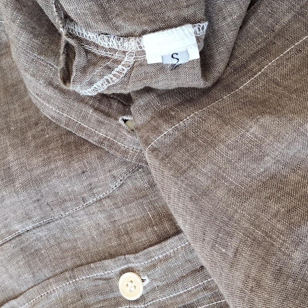 CP Shades tunic button up Shirt pocket semi sheer Coastal… - Picture 9 of 12